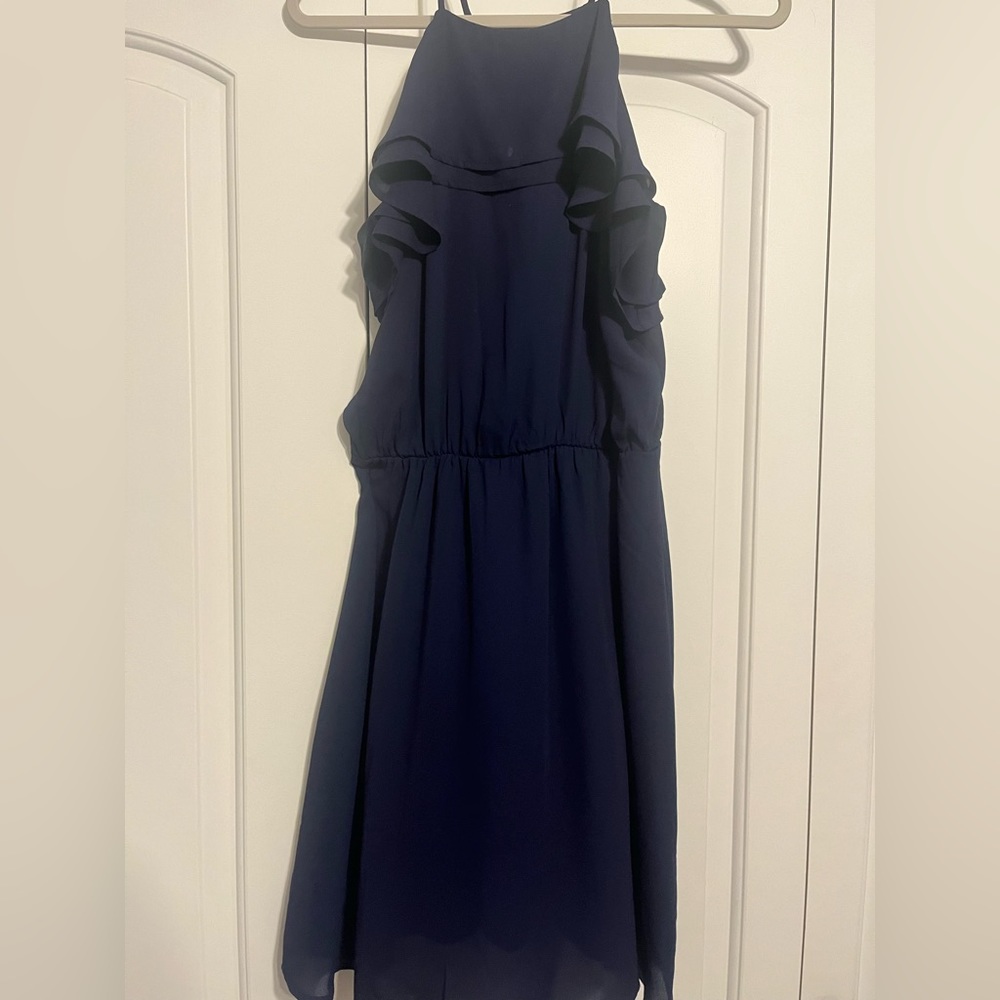 Navy Halter Dress